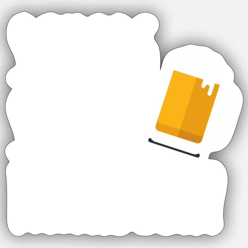 scheere stein paar bier Sticker Größe S (10 x 10 cm)