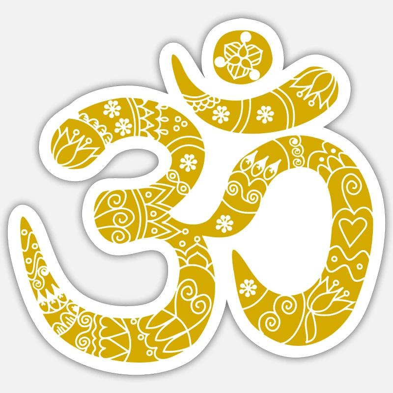 Ohm mit Mustern Sticker Größe S (10 x 10 cm)