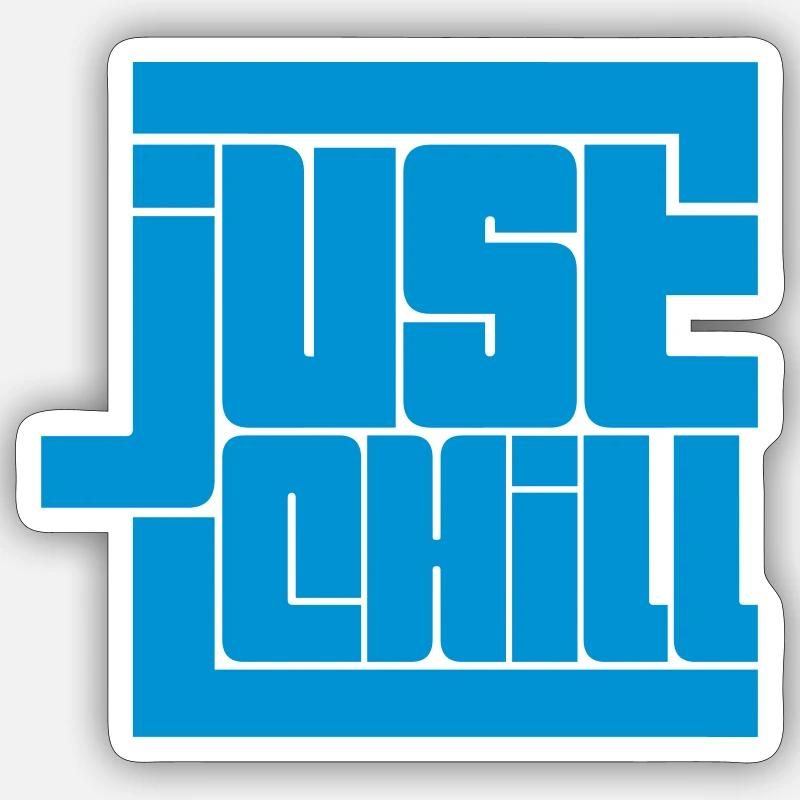 Dire juste chill Logo - Sticker taille S (10 x 10 cm) - blanc mat