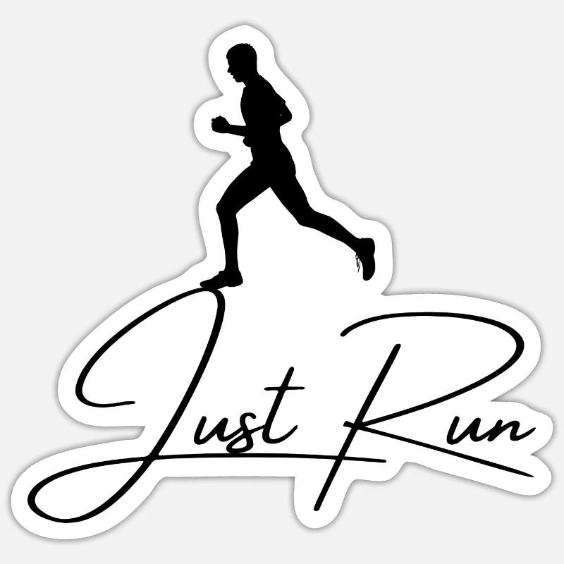 Lauf einfach Sticker Größe S (10 x 10 cm)