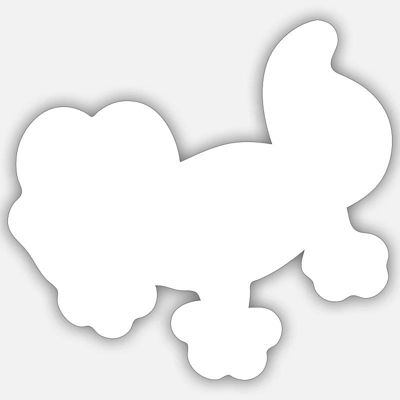 Gecko Comic Animal - Sticker taille S (10 x 10 cm) - blanc mat