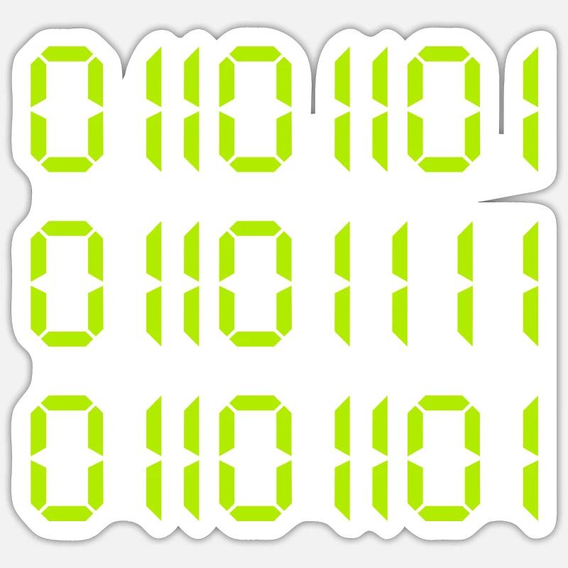 MOM - in Binary Sticker size S (10 x 10 cm)