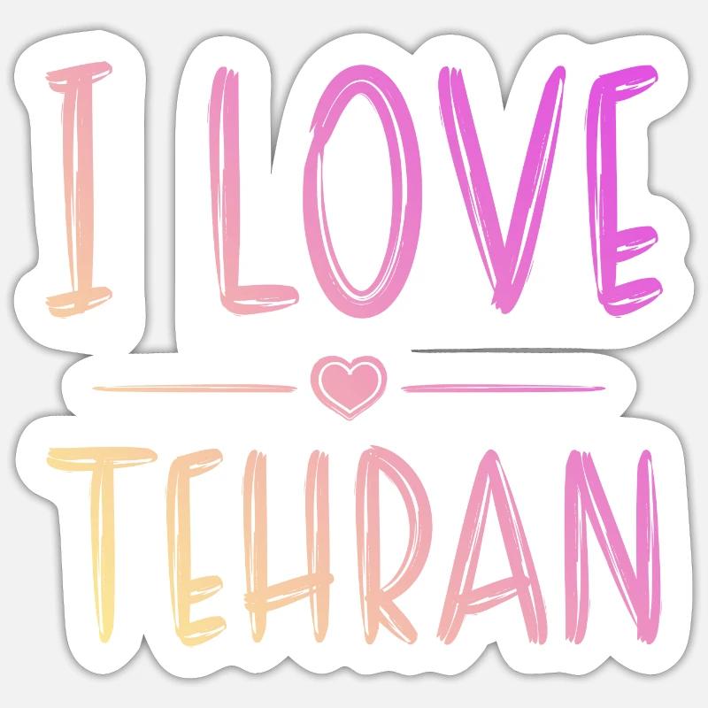 J’aime Téhéran Sticker taille S (10 x 10 cm)