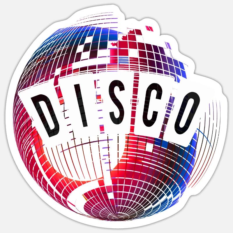 Disco 2 - Sticker Größe S (10 x 10 cm) - Mattweiß