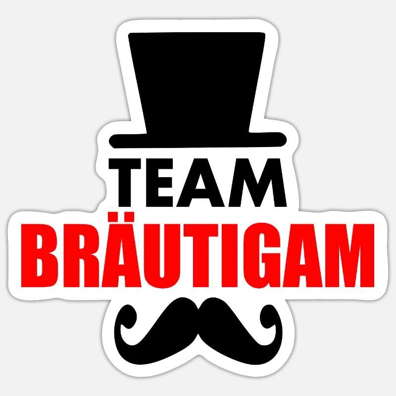 Team bräutigam - Sticker Größe S (10 x 10 cm) - Mattweiß