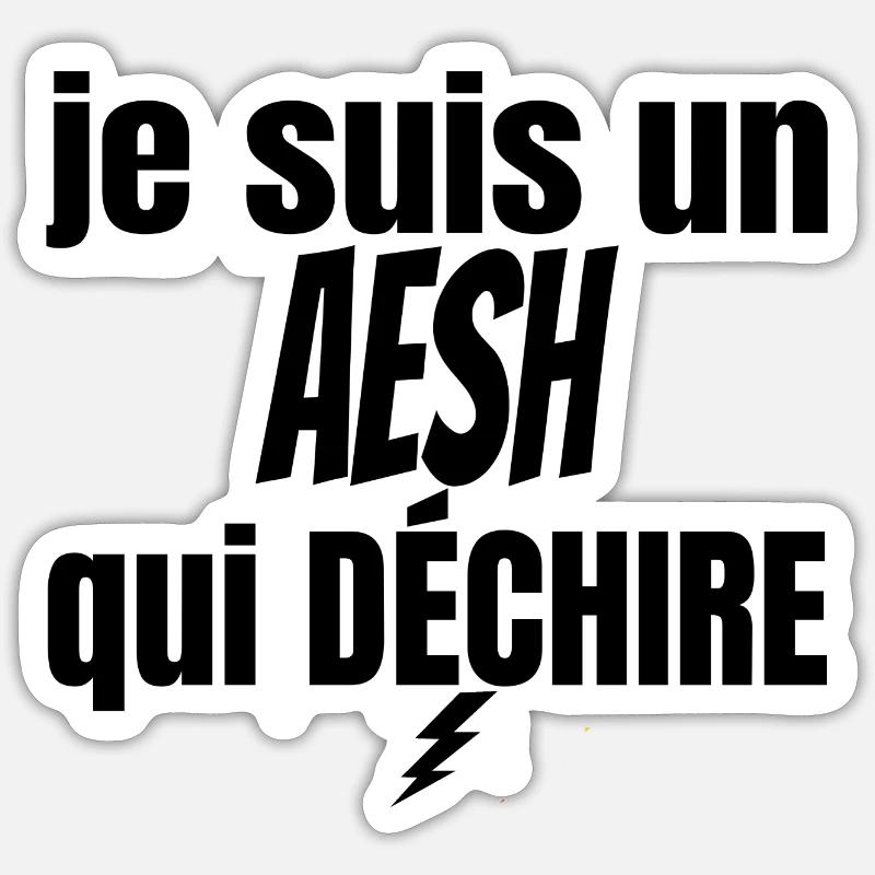aesh qui déchire Sticker taille S (10 x 10 cm)