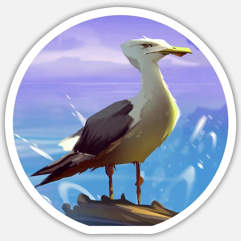 Moeve01 - Sticker Größe S (10 x 10 cm) - Mattweiß