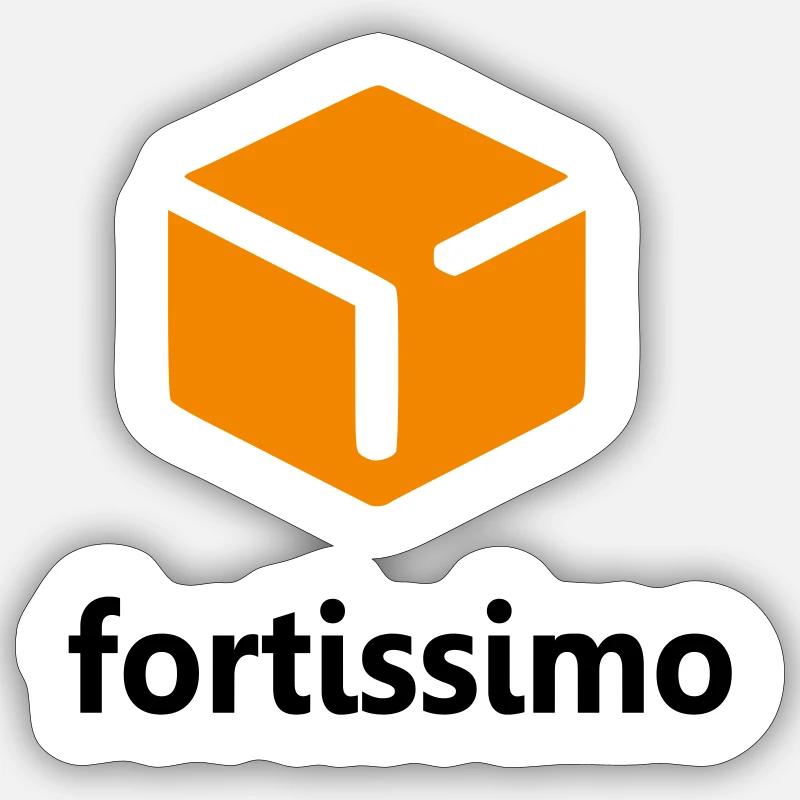 Fortissimo - Sticker taille S (10 x 10 cm) - blanc mat