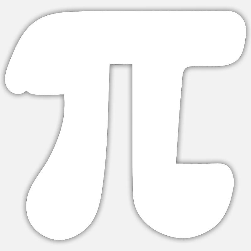 Math Pi-Symbol Pi - Sticker Größe S (10 x 10 cm) - Mattweiß
