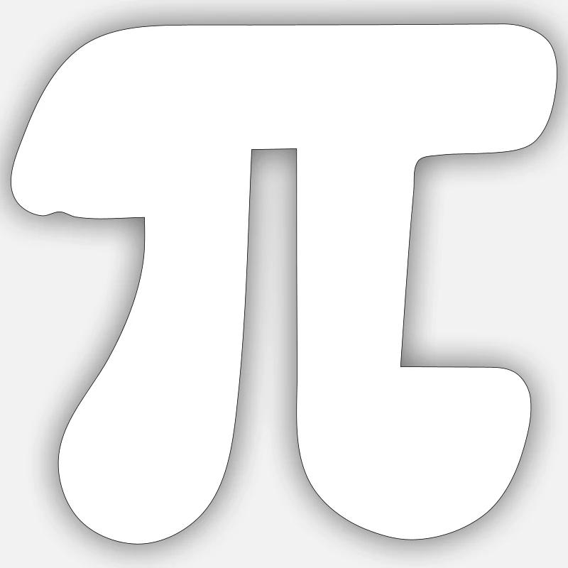 Math Pi symbol Pi - Sticker size S (10 x 10 cm) - white matte