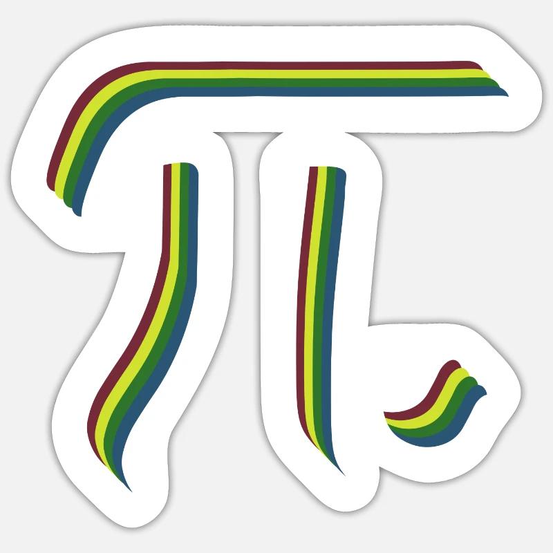 Math Pi symbol Pi - Sticker size S (10 x 10 cm) - white matte