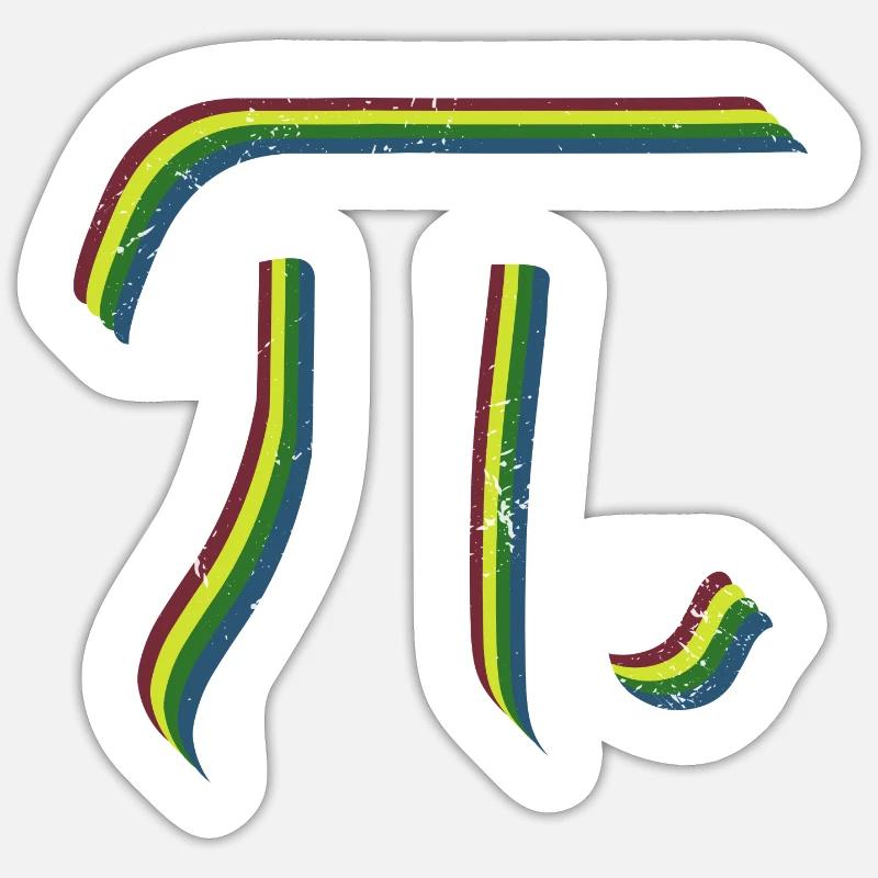 Math Pi-Symbol Pi - Sticker Größe S (10 x 10 cm) - Mattweiß