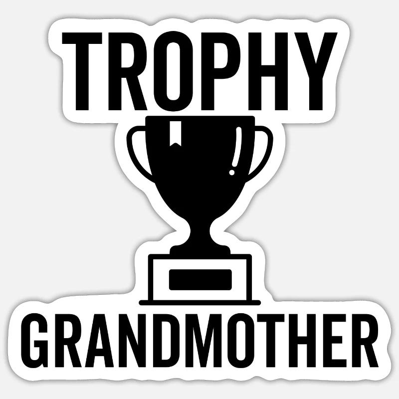 Trophäe Großmutter Sticker Größe S (10 x 10 cm)