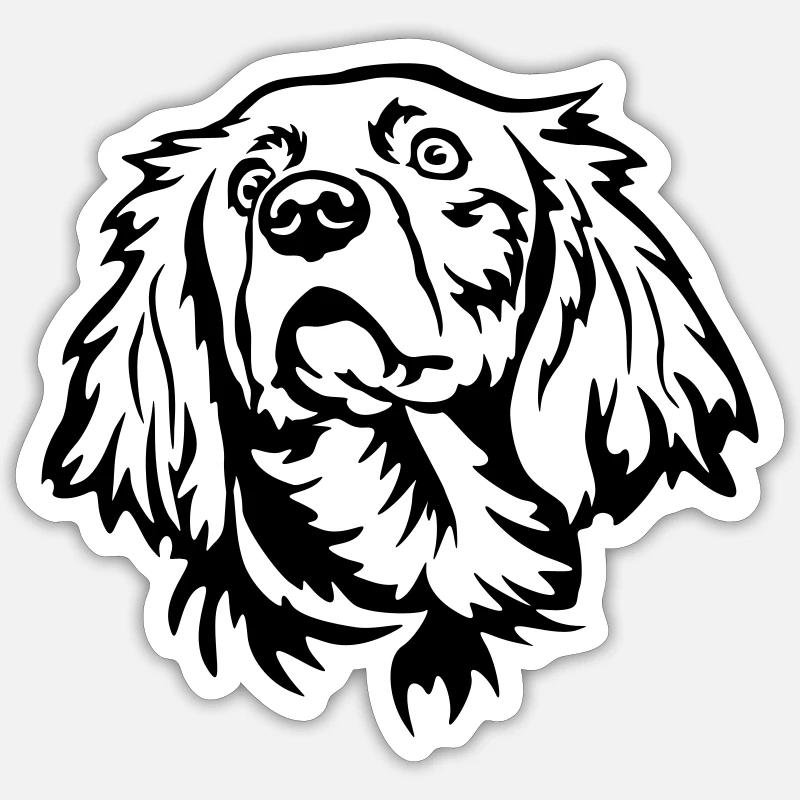 Weimaraner Kopf - Sticker Größe S (10 x 10 cm) - Mattweiß