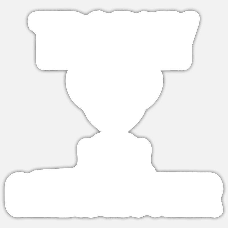 Trophäe Großmutter - Sticker Größe S (10 x 10 cm) - Mattweiß