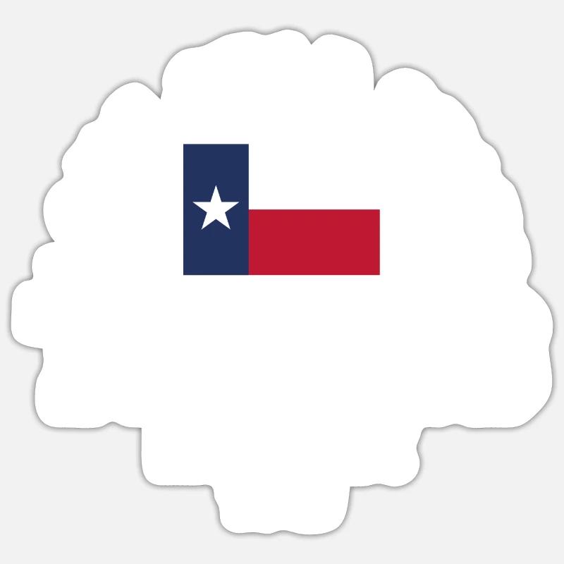 Texas - Sticker taille S (10 x 10 cm) - blanc mat