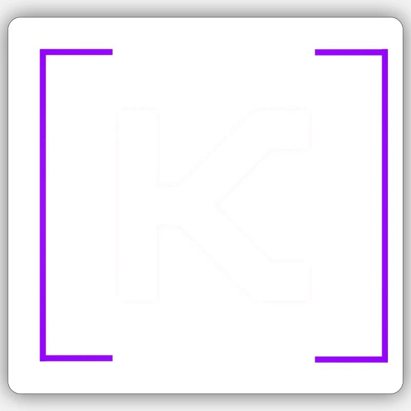 Buchstabe "K" - Sticker Größe S (10 x 10 cm) - Mattweiß