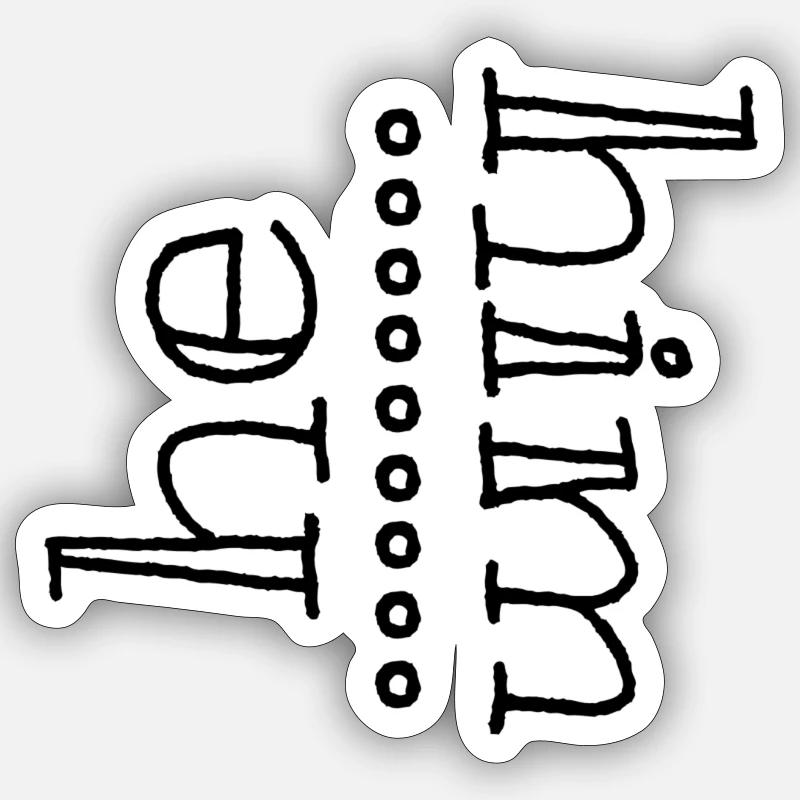 he him - Sticker Größe S (10 x 10 cm) - Mattweiß