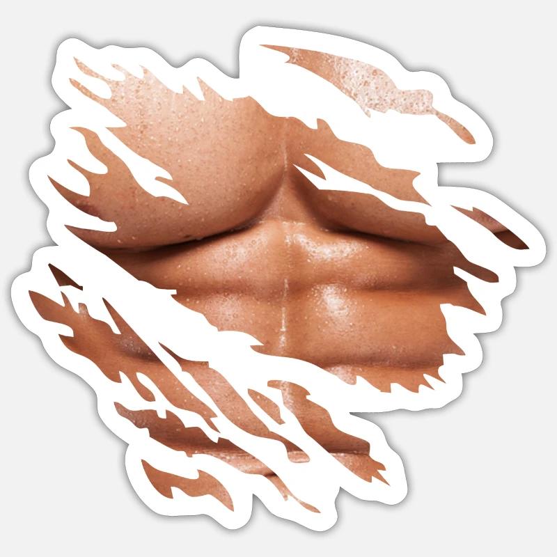 Six Pack Abs Inside Sticker size S (10 x 10 cm)