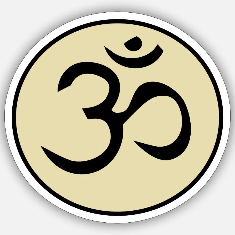 Om Sticker size S (10 x 10 cm)