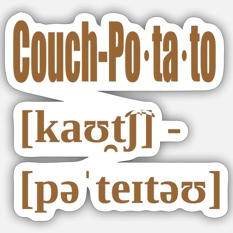 couch potato Sticker size S (10 x 10 cm)