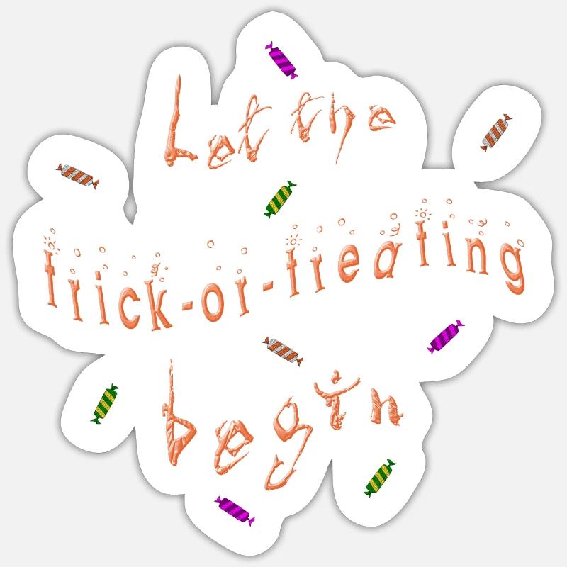 Halloween - Que les farces et attrapes commencent Sticker taille S (10 x 10 cm)