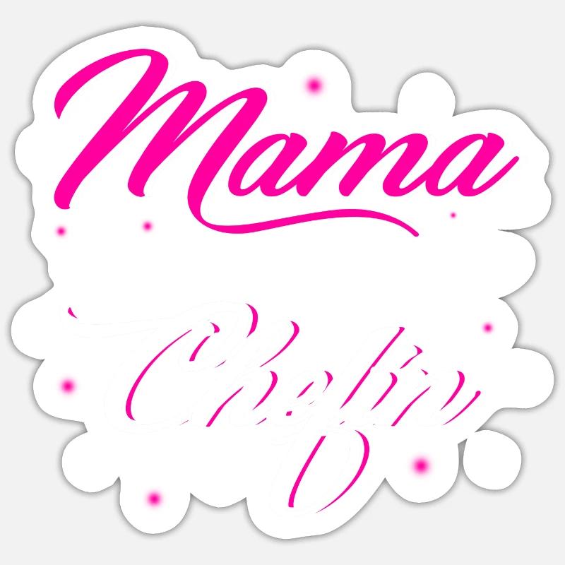 Mama Ehefrau Chefin - Sticker Größe S (10 x 10 cm) - Mattweiß