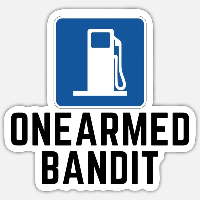 Einarmiger Bandit teure Spritpreise Zapfsäule Sticker Größe S (10 x 10 cm)