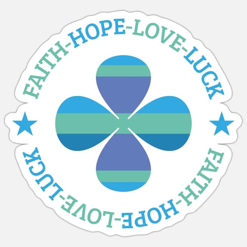 clover - Sticker size S (10 x 10 cm) - white matte