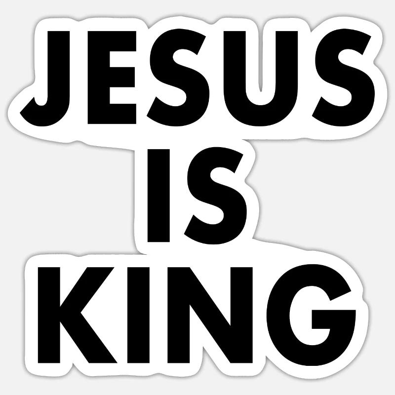 Jesus is king - Sticker size S (10 x 10 cm) - white matte