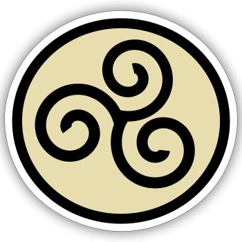 Wikinger Symbol - Sticker Größe S (10 x 10 cm) - Mattweiß - Vorne