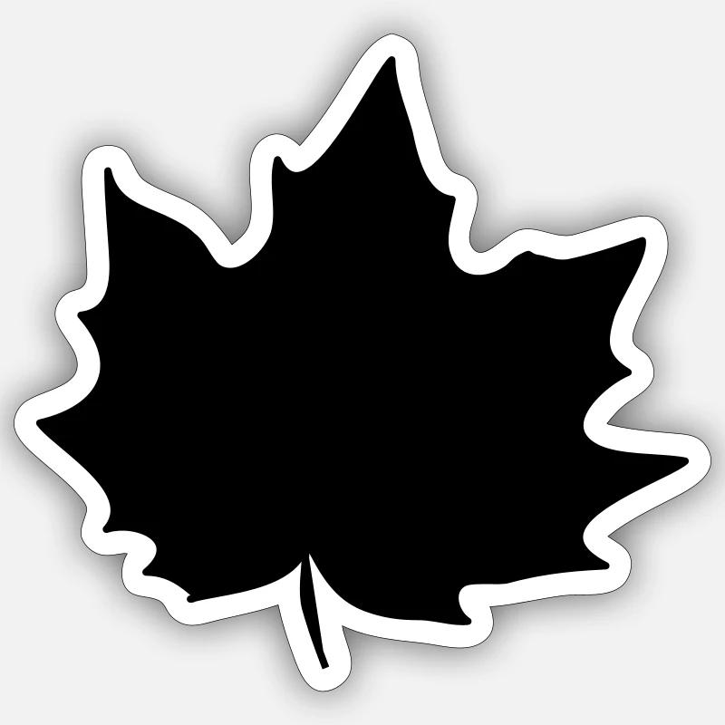 leaf 30 - Sticker Größe S (10 x 10 cm) - Mattweiß