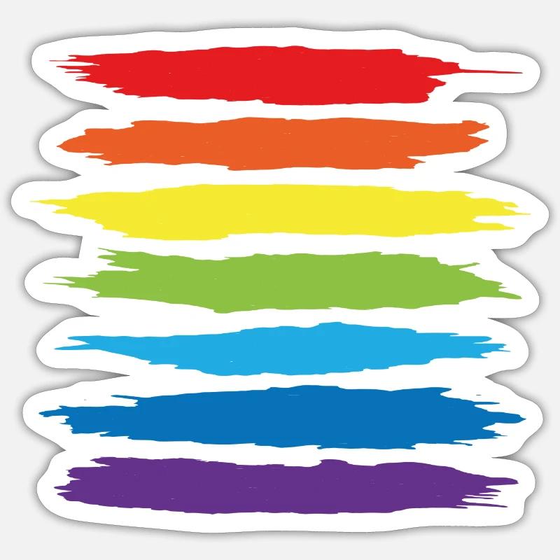 Liebe bunt Welt Geschenk LGBT Pride Regenbogen - Sticker Größe S (10 x 10 cm) - Mattweiß