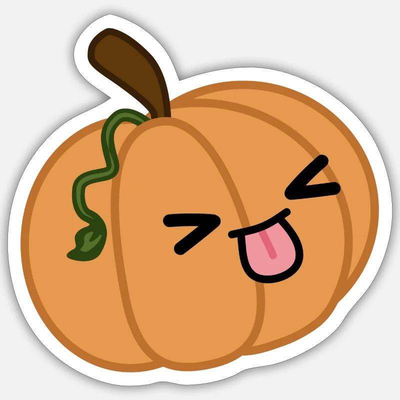 Kawaii pumpkin Sticker size S (10 x 10 cm)