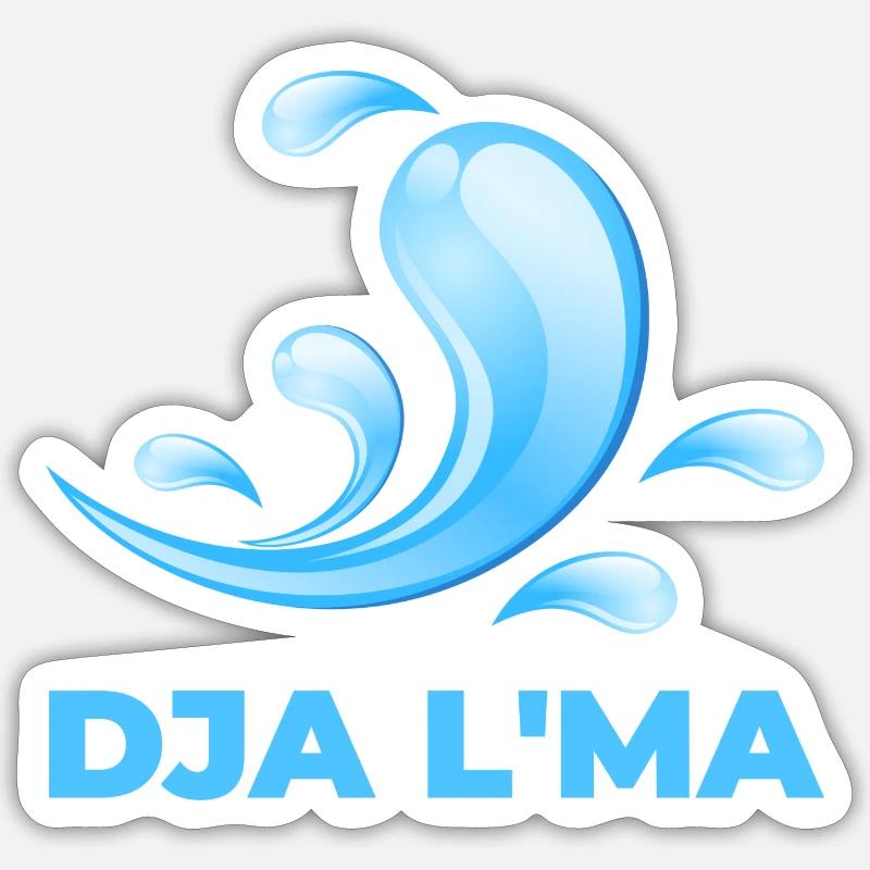 Dja l'ma - Sticker taille S (10 x 10 cm) - blanc mat