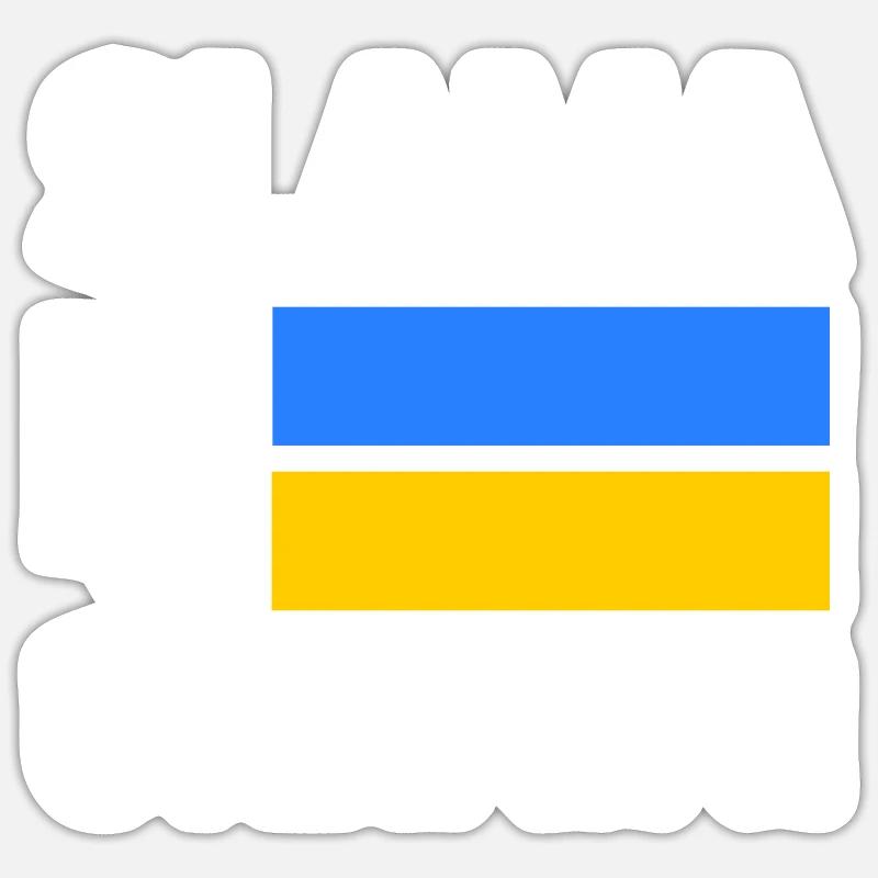 Slava ukraini - Sticker Größe S (10 x 10 cm) - Mattweiß