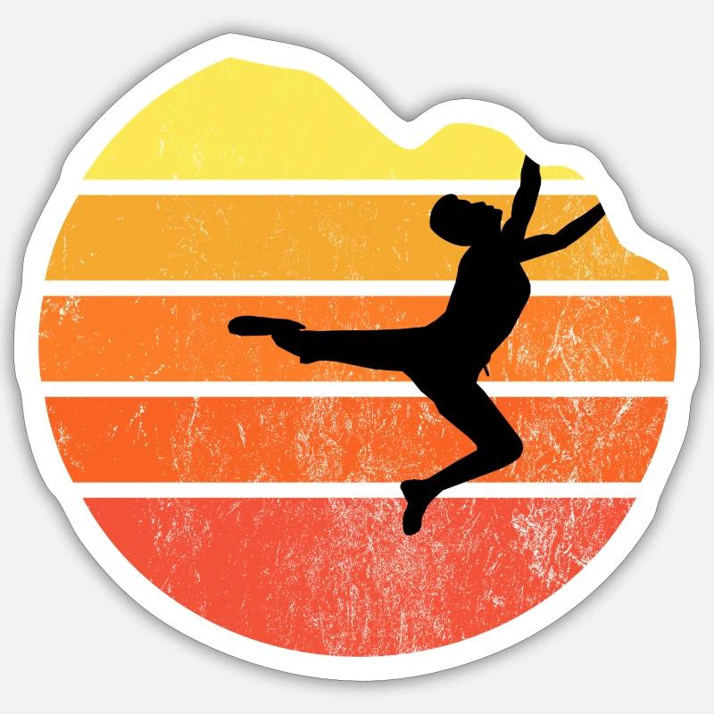 Klettern Boulder Design - Sticker Größe S (10 x 10 cm) - Mattweiß