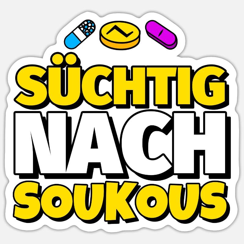 Soukous Tanz lustig Geschenk - Sticker Größe S (10 x 10 cm) - Mattweiß