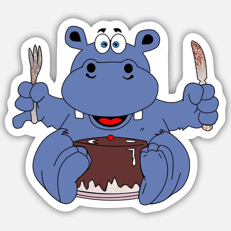 eats more cake loops Sticker size S (10 x 10 cm)