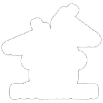 Doo da boom - bass music - Sticker size S (10 x 10 cm) - white matte - Front