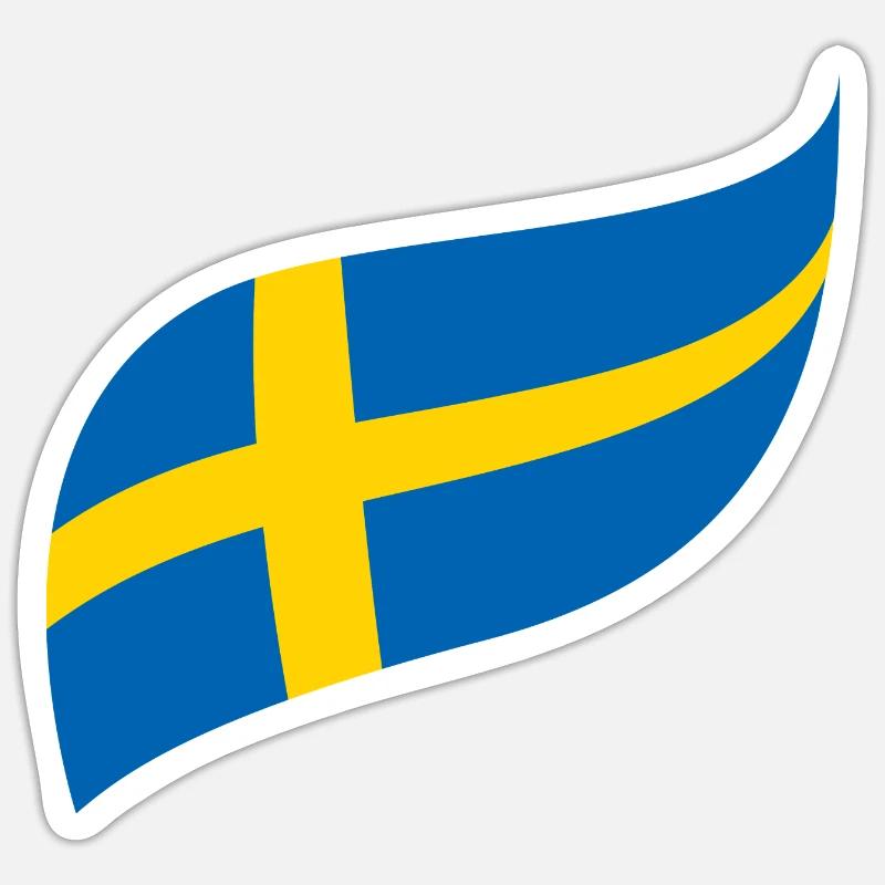 Swedish flag Sticker size S (10 x 10 cm)