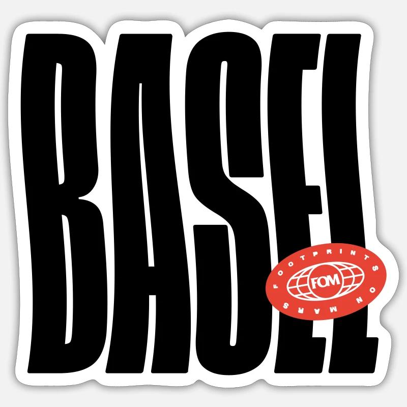 Bâle - Sticker taille S (10 x 10 cm) - blanc mat