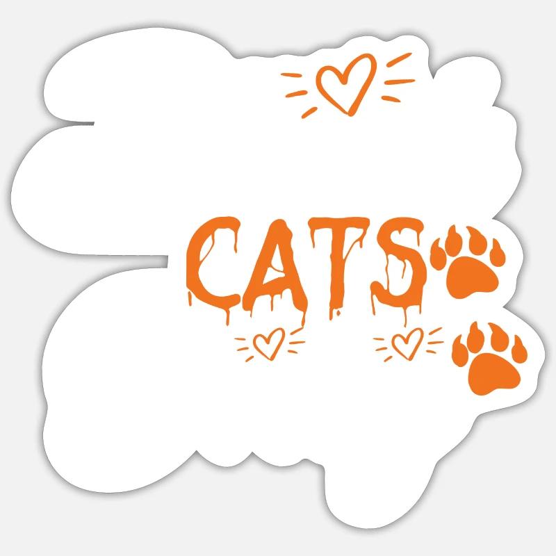 Black Cats Only Sticker size S (10 x 10 cm)