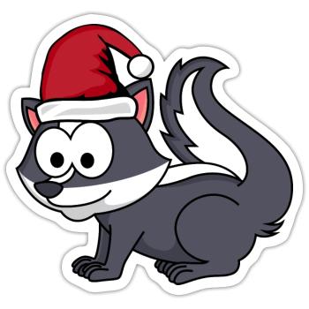 Stinker Comic Weihnachten - Sticker Größe S (10 x 10 cm) - Mattweiß - Vorne