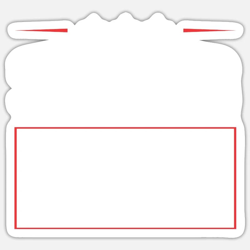 Équipage de patineurs - Sticker taille S (10 x 10 cm) - blanc mat