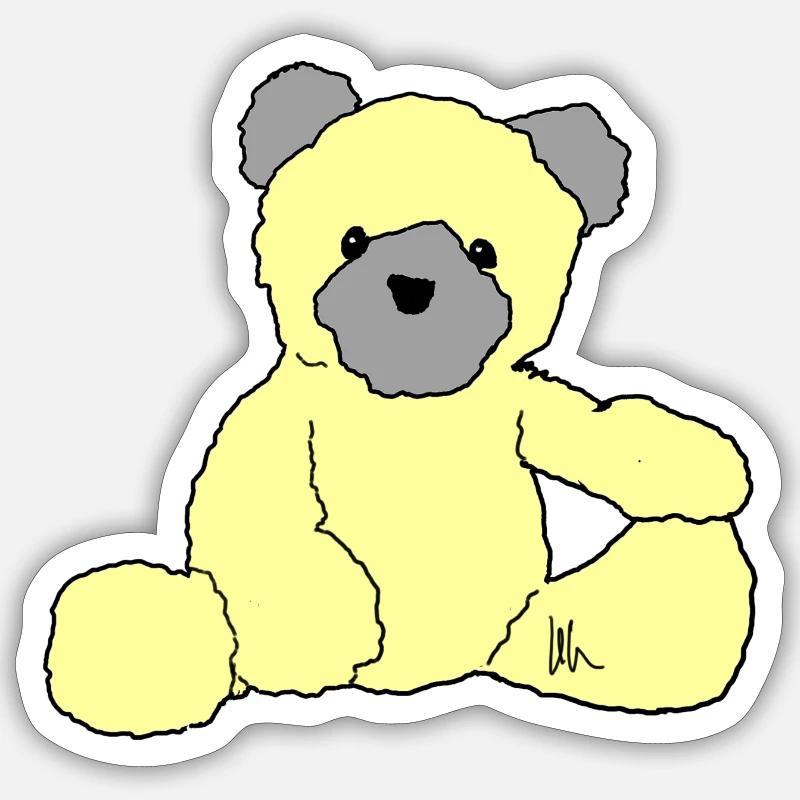 Teddy - Sticker size S (10 x 10 cm) - white matte