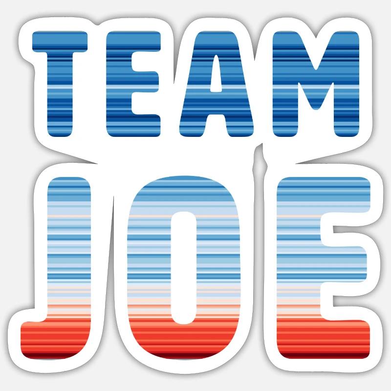 Team Joe | Warming Stripes Sticker Größe S (10 x 10 cm)