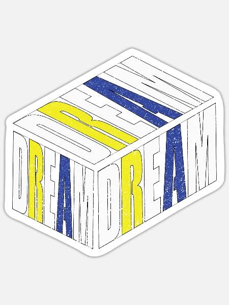 Traum Traumleben Lebe deinen Traum - Sticker Größe S (10 x 10 cm) - Mattweiß