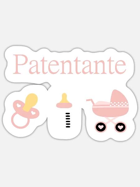 Patentante Geburt Mädchen Taufe - Sticker Größe S (10 x 10 cm) - Mattweiß