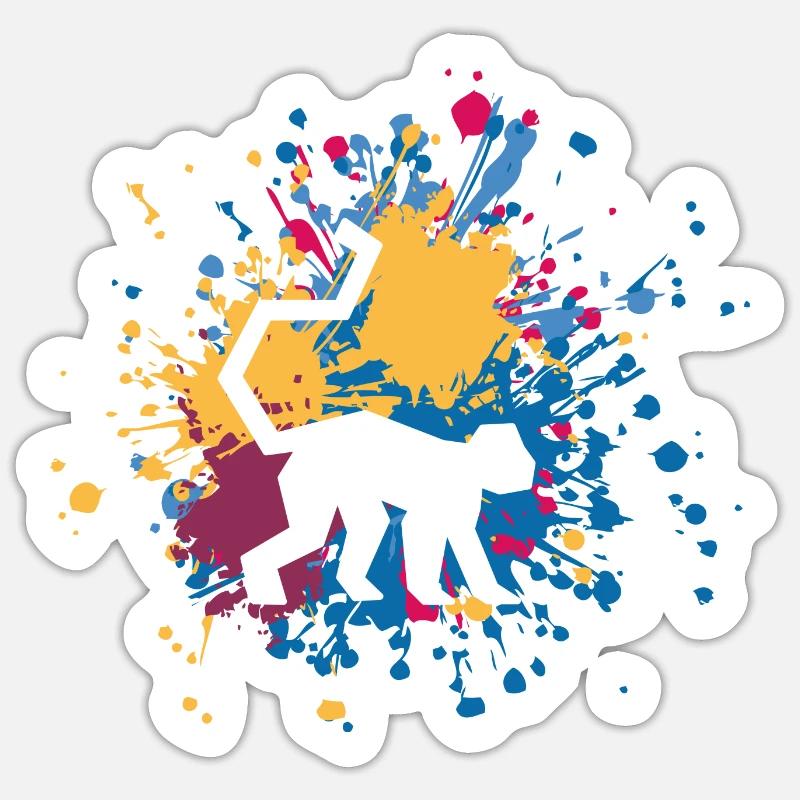 Monkey Color Splash Sticker size S (10 x 10 cm)